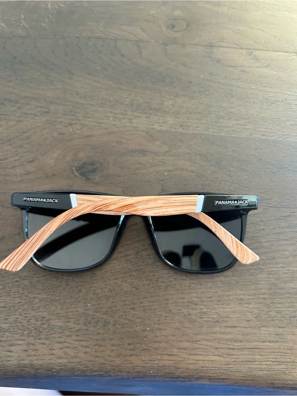 Panama Jack foster frame polarized wood grain sunglasses